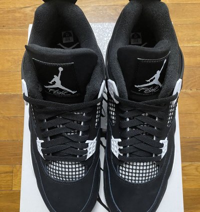 Size 12 - Air Jordan 4 Retro White Thunder Black Men