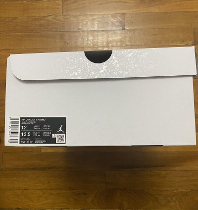 Size 12 - Air Jordan 4 Retro White Thunder Black Men