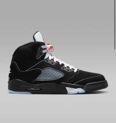 Size 12- Air Jordan 5 Retro OG Black Metallic Reimagined