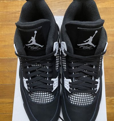 Size 13 - Air Jordan 4 Retro White Thunder Black Men