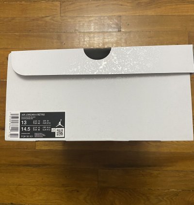 Size 13 - Air Jordan 4 Retro White Thunder Black Men