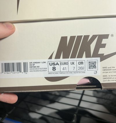 Size 8 Travis Scott Air Jordan 1 Velvet Brown