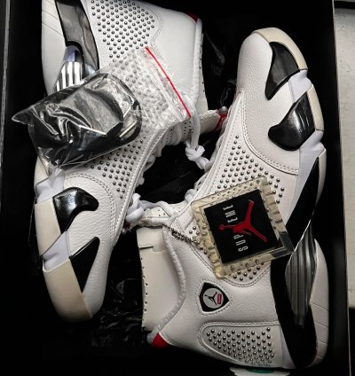 Supreme Jordan 14 black white Red