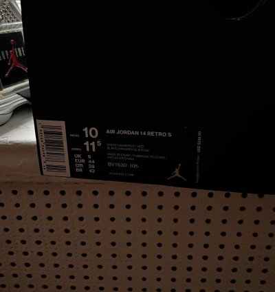 Supreme Jordan 14 black white Red