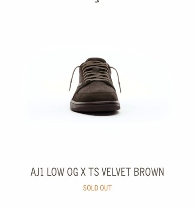 Travis Scott Air Jordan 1 Retro Low OG SP Velvet Brown