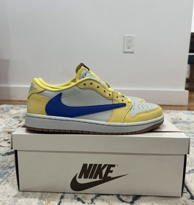 Travis Scott Jordan 1 Low Canary