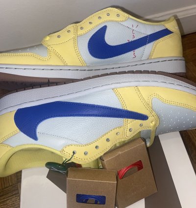 Travis Scott Jordan 1 Retro Low Canary