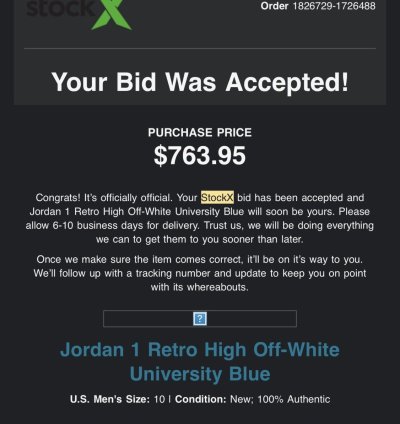 UNC off white Jordan ones