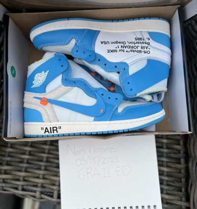 UNC off white Jordan ones