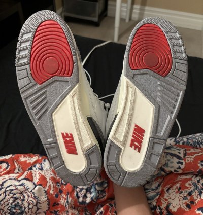 WORN ONCE Jordan 3 White Cement