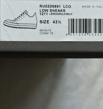 (43 5) Lemon Porterville Rick Owens Ramone Sneakers