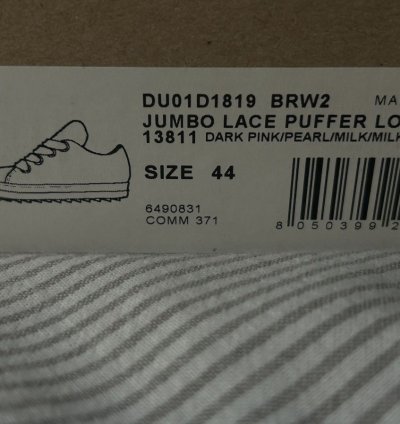 (44) Plush Puffer Jumbo Lace Sneakers