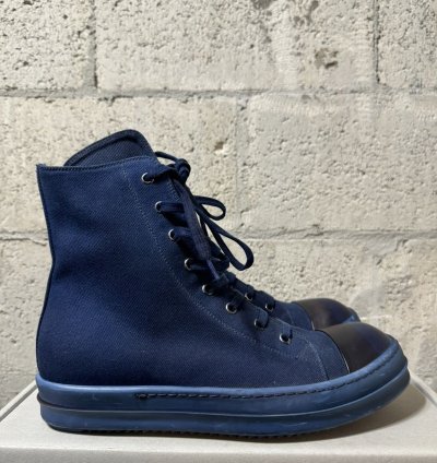 (NEW) RICK OWENS DRKSHDW High Top Ramones Blue