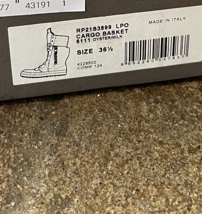36 5 Rick Owens Cargobasket Grey