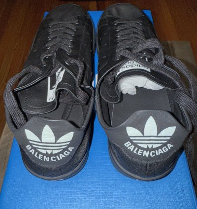 Adidas Balenciaga Stan Smiths in all black