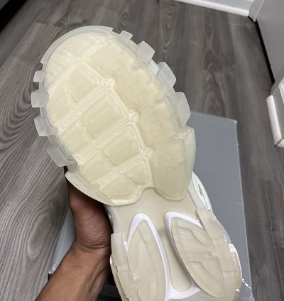 All White Glow in the Dark Balenciaga Track Runners