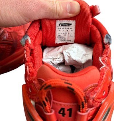 Balenciaga  41 Red Reconstructed Runner