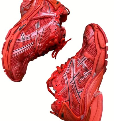 Balenciaga  41 Red Reconstructed Runner