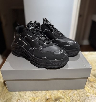 Balenciaga - Triple All Over Logo - Black