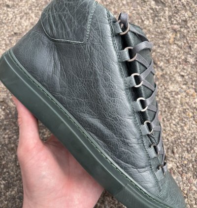Balenciaga Arena High Dark Green Leather
