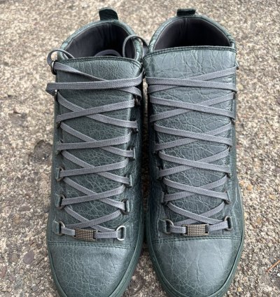 Balenciaga Arena High Dark Green Leather