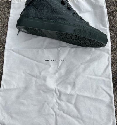 Balenciaga Arena High Dark Green Leather
