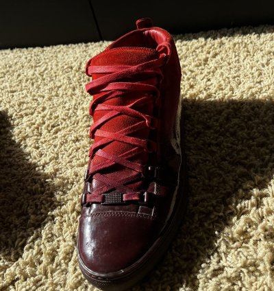 Balenciaga arena red dipped rare