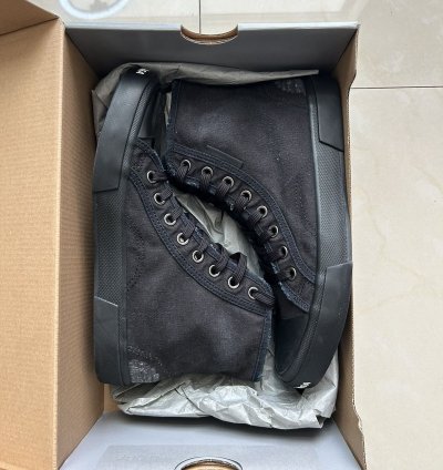 Balenciaga black distress Paris high tops