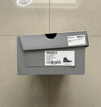 Balenciaga black distress Paris high tops