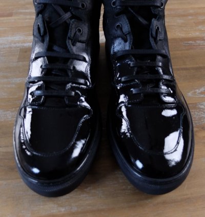 BALENCIAGA black high leather sneakers 12 US 11 UK 44