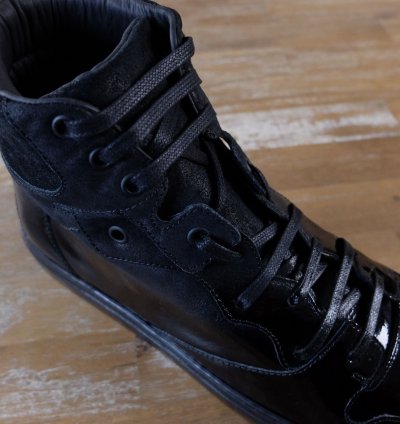 BALENCIAGA black high leather sneakers 12 US 11 UK 44