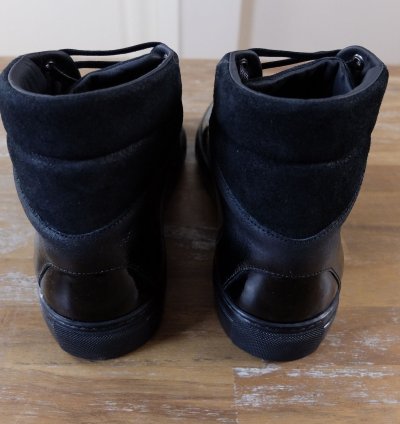 BALENCIAGA black high leather sneakers 12 US 11 UK 44