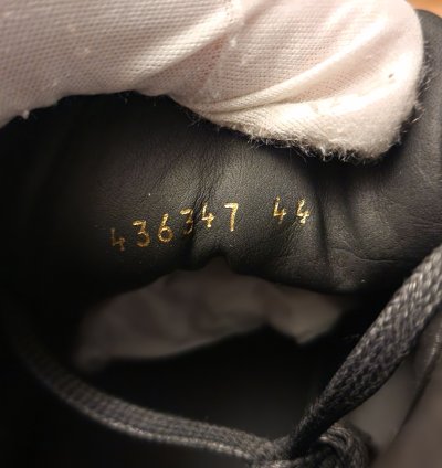 BALENCIAGA black high leather sneakers 12 US 11 UK 44