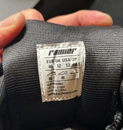 Balenciaga Blk Blk Runner Sneakers