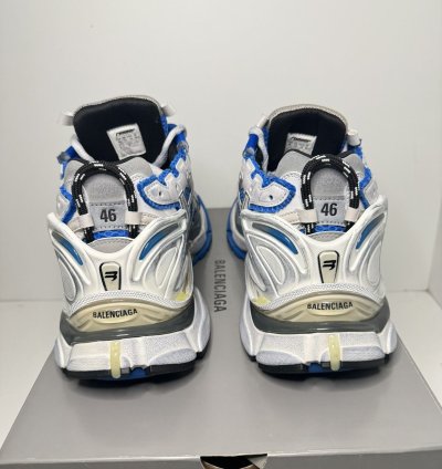 Balenciaga Blue Grey Runner Sneakers Size 46 EU 12 US