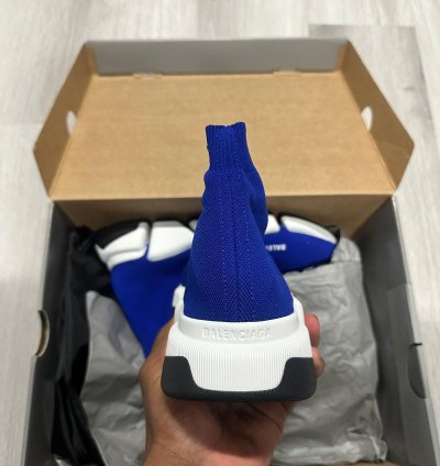 Balenciaga Blue Knit Speed Trainer
