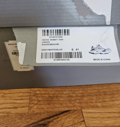 Balenciaga Cargo Sneakers Size 41 Grey White Blue