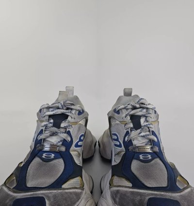 Balenciaga Cargo White Blue Low Top Sneakers New