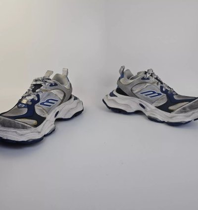 Balenciaga Cargo White Blue Low Top Sneakers New