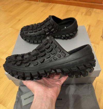 Balenciaga Defender Bouncer Mule Slippers Black