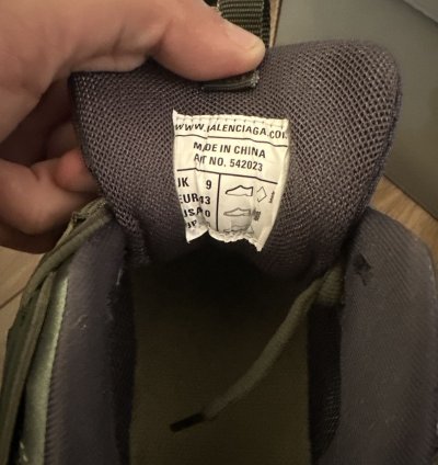 Balenciaga green and navy track runners