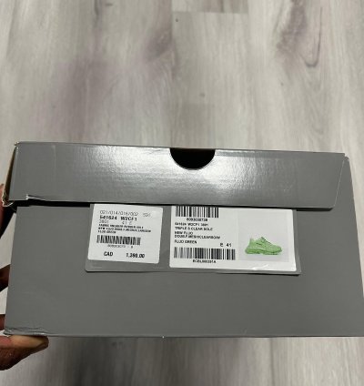 Balenciaga Green Clear Sole Triple Sneakers