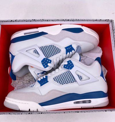 Air Jordan 4 Retro "MILITARY BLUE" 2024 fv5029 141 (4948-7)