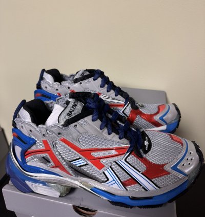 Balenciaga Low Top Runners Grey Red Blue