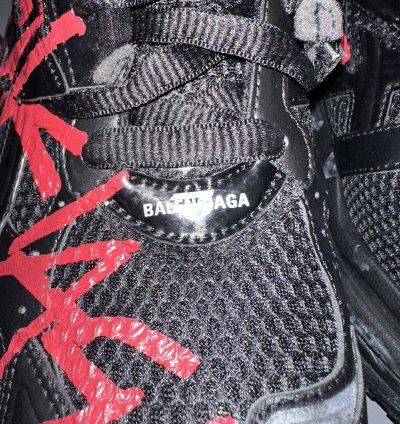 Balenciaga Men RUNNER GRAFFITI SNEAKER IN BLACK