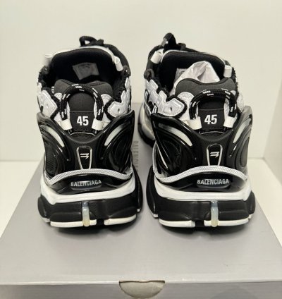 Balenciaga Men Runner Sneaker Black White Sz 12 US (45 EU)