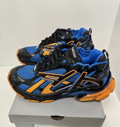 Balenciaga Men Runner Sneaker Orange Blue Sz 13 US