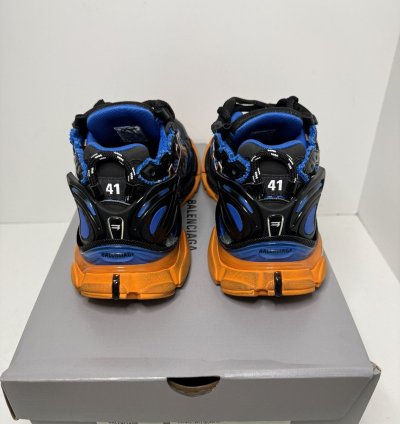 Balenciaga Men Runner Sneaker Orange Blue Sz 8 US