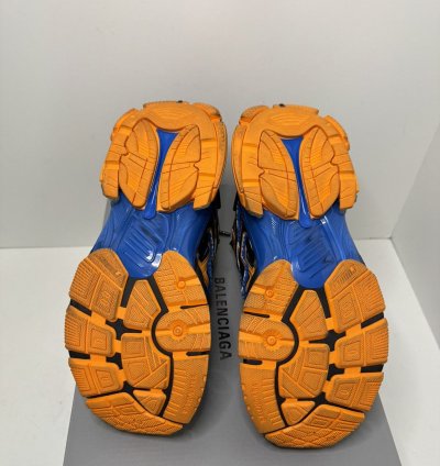 Balenciaga Men Runner Sneaker Orange Blue Sz 8 US