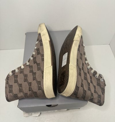 BALENCIAGA Paris BB Monogram Logo High-Top Sneaker Men Shoes